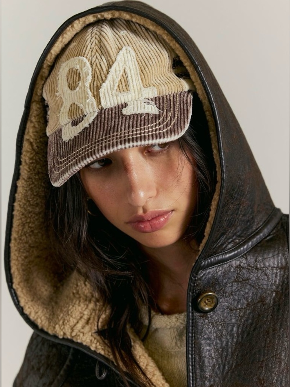 FP Movement by Free People ~ Hollie Varsity Baseball Hat ~ Ivory ~ NWT ** - Picture 5 of 13